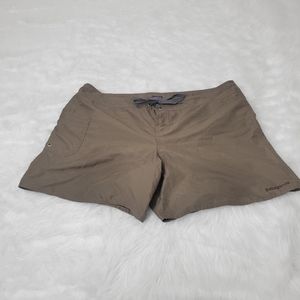 Patagonia Brown Side Pocket Athleisure Lace Up Board Shorts Women's Size 14